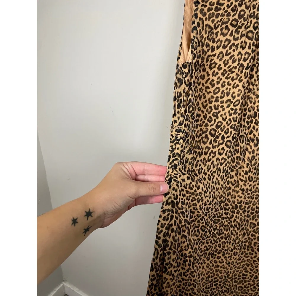 J.Crew Gathered Sheath Dress in Leopard Chiffon Size 6 Cocktail Fall Timeless